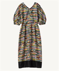 ミックスフラワーワンピース(black-36)