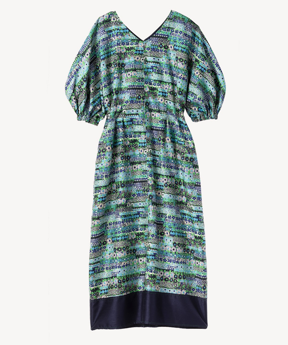 ミックスフラワーワンピース(blue-36)