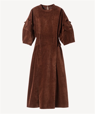 コーデュロイワンピース(brown-36)