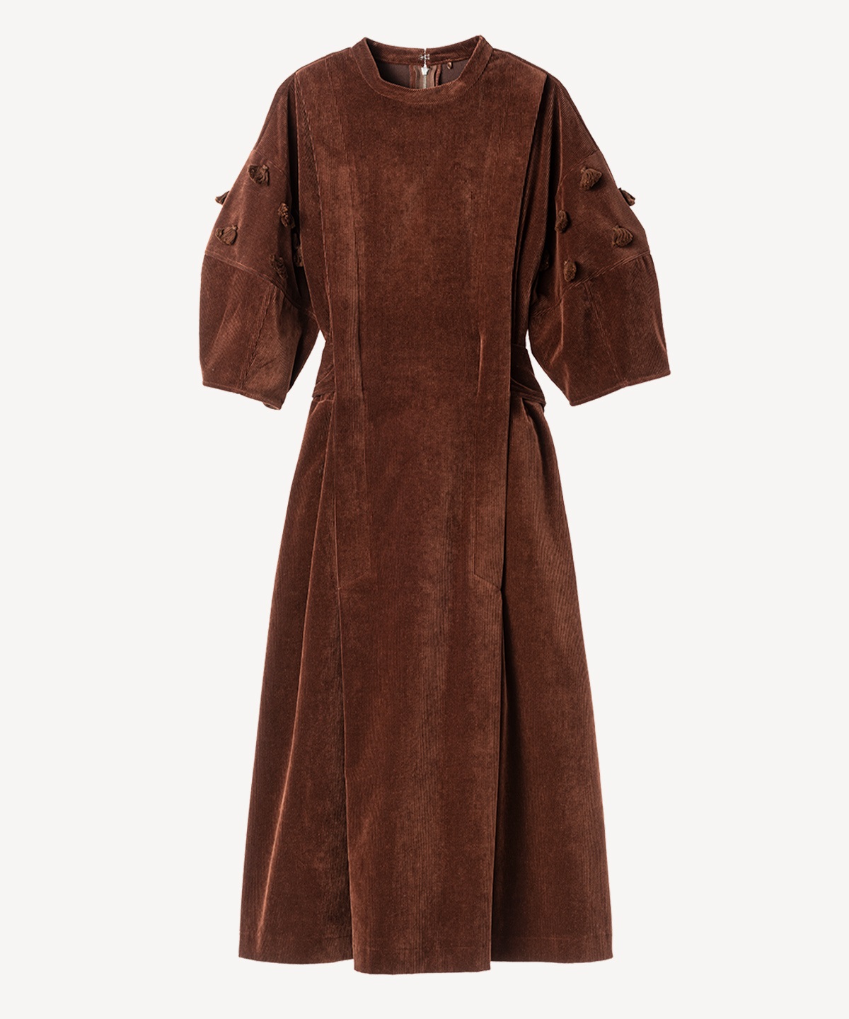 コーデュロイワンピース(brown-36)