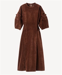 コーデュロイワンピース(brown-36)