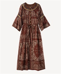 バンダナプリントワンピース(brown-36)