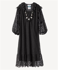 フラワーレースワンピース(black-36)