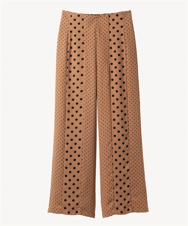 ドットプリントパンツ(brown-36)