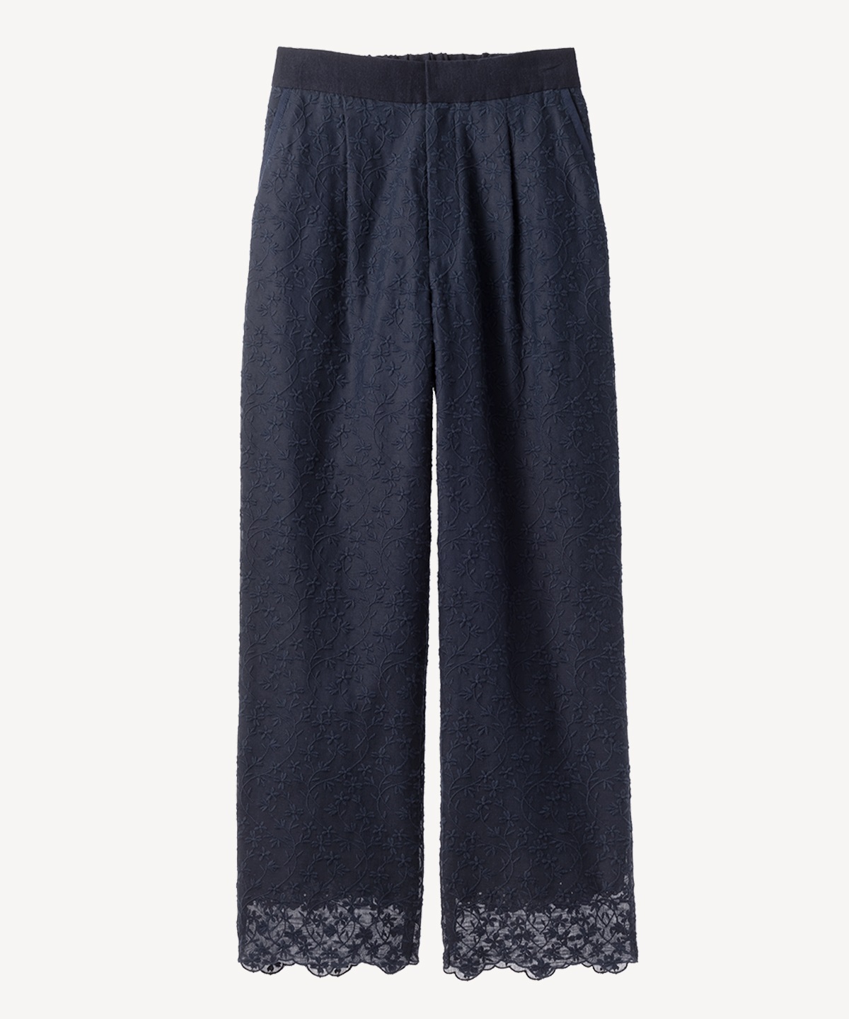 フラワーレースパンツ(navy-36)
