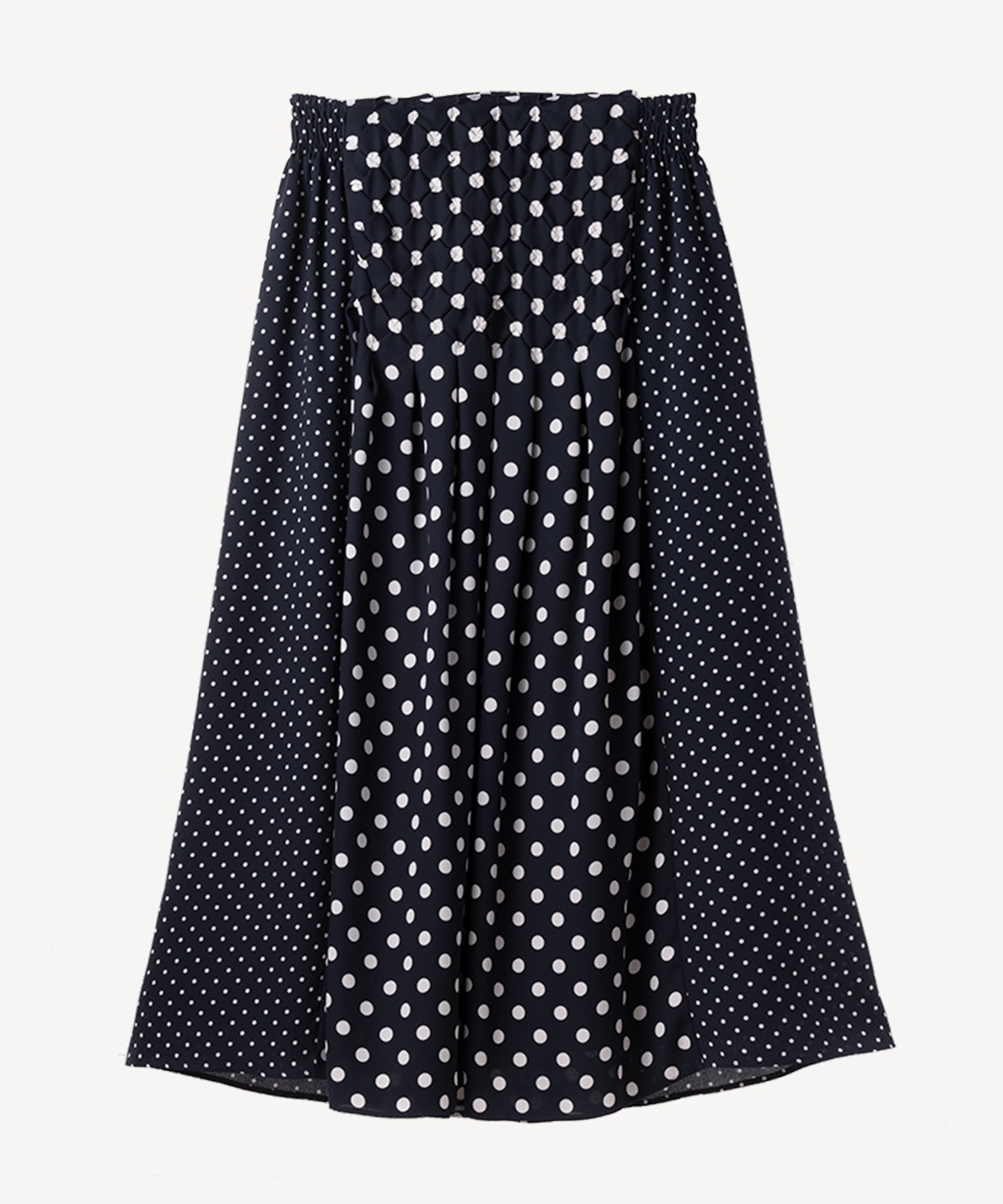 ドットプリントスカート(navy-36)