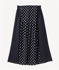 ドットプリントスカート(navy-36)
