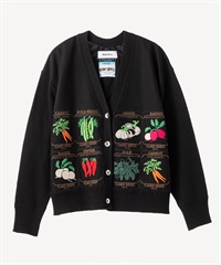 ベジタブル刺繍カーディガン(black-36)