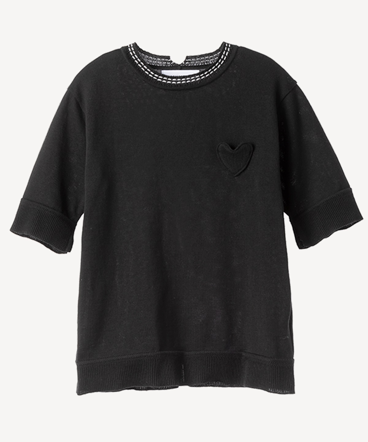 ハートパッチプルオーバー(black-36)