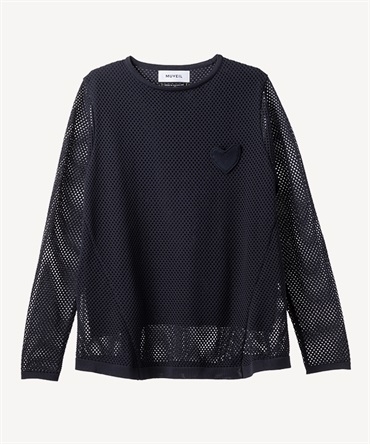 ハートパッチネットプルオーバー(navy-36)