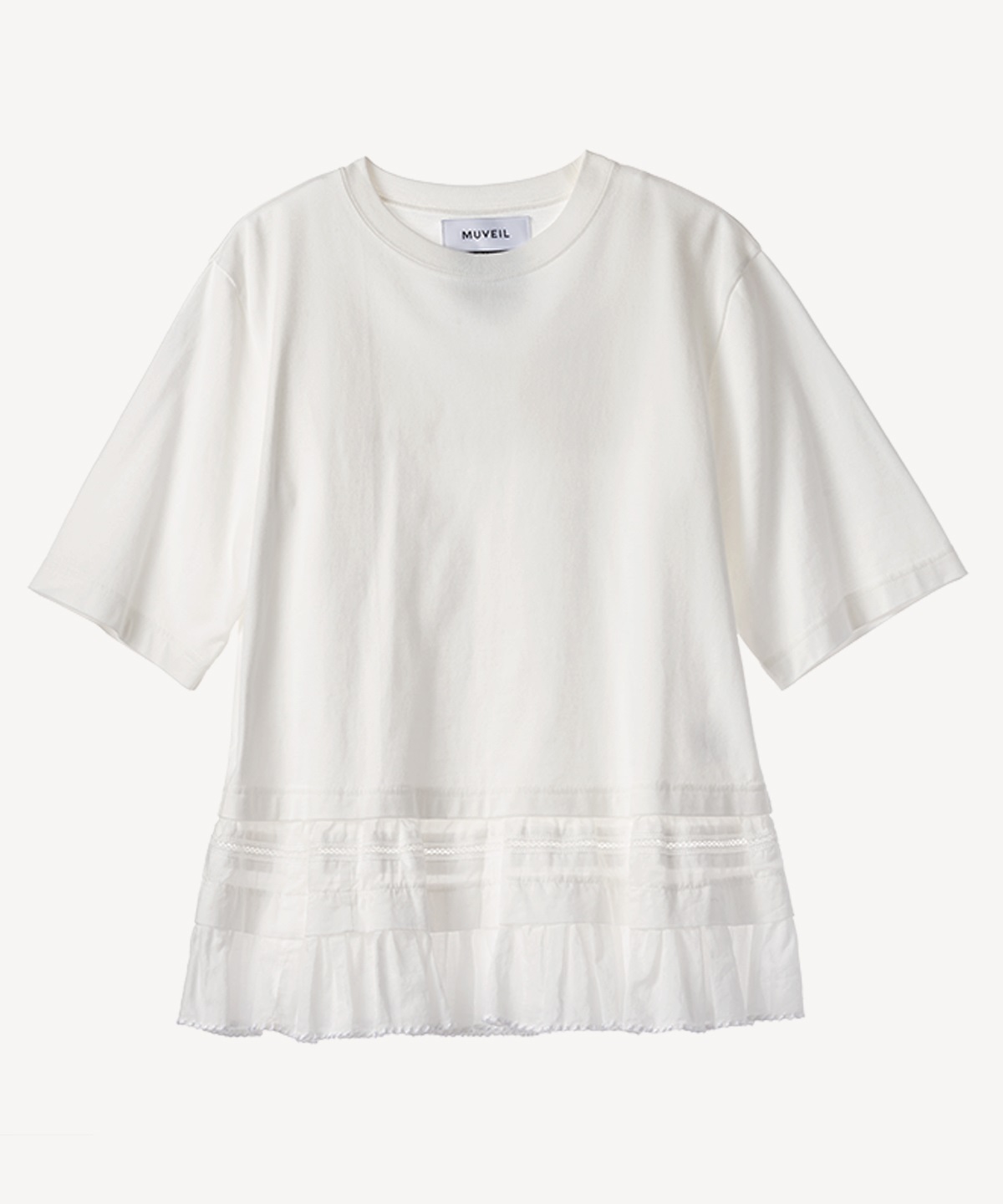 シアーフリルTシャツ(white-36)