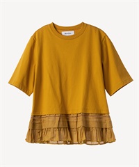 シアーフリルTシャツ(mustard-36)