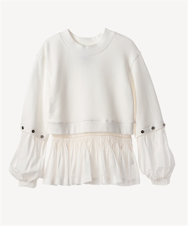 スモッキングカットソー(white-36)