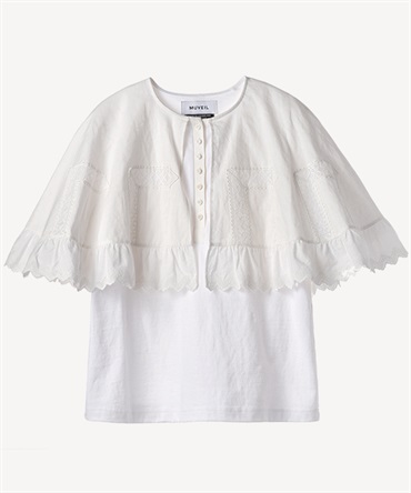 ケープレースカットソー(white-36)
