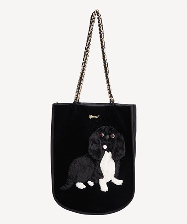 バセットハウンドバッグ(black-F)