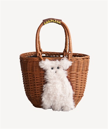 シュナウザーカゴバッグ(white-F)