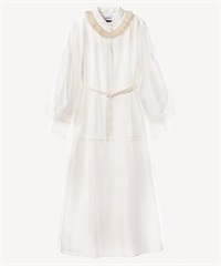 チュールシャツワンピース(white-36)
