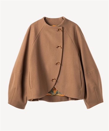 ラウンドヘムコート(beige-36)