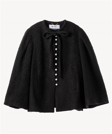 パールリボンカラーコート(black-36)