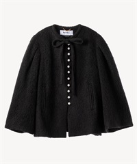 パールリボンカラーコート(black-36)