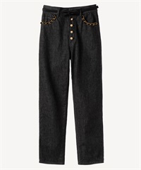 パールボタンデニムパンツ(black-36)