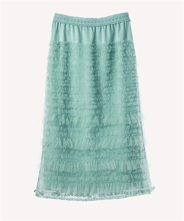 チュールフリルスカート(mint green-36)