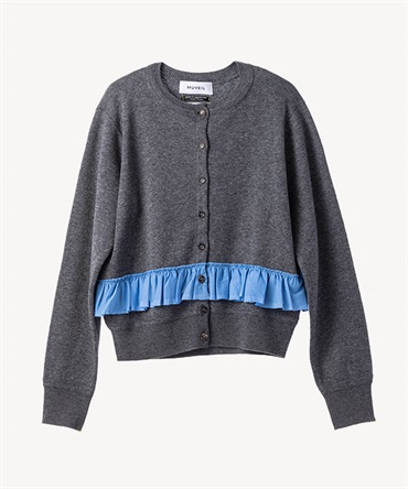 バックフリルカーディガン(gray-36)