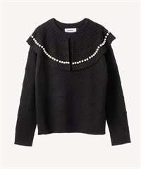 パールニットプルオーバー(black-36)