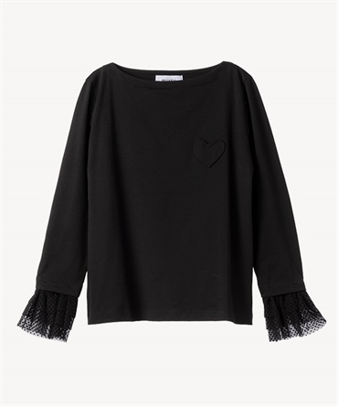 ハートパッチロングスリーブ(black-36)