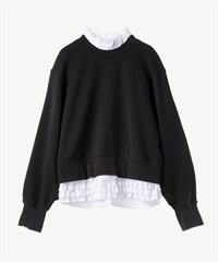 シャツレイヤードプルオーバー(black-36)