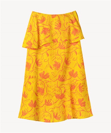 フラワープリントスカート(yellow-36)
