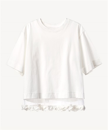 フラワーパーツTシャツ(white-36)