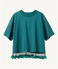 フラワーパーツTシャツ(green-36)