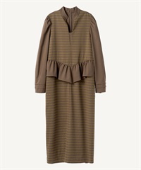ハートステッチワンピース(brown-36)