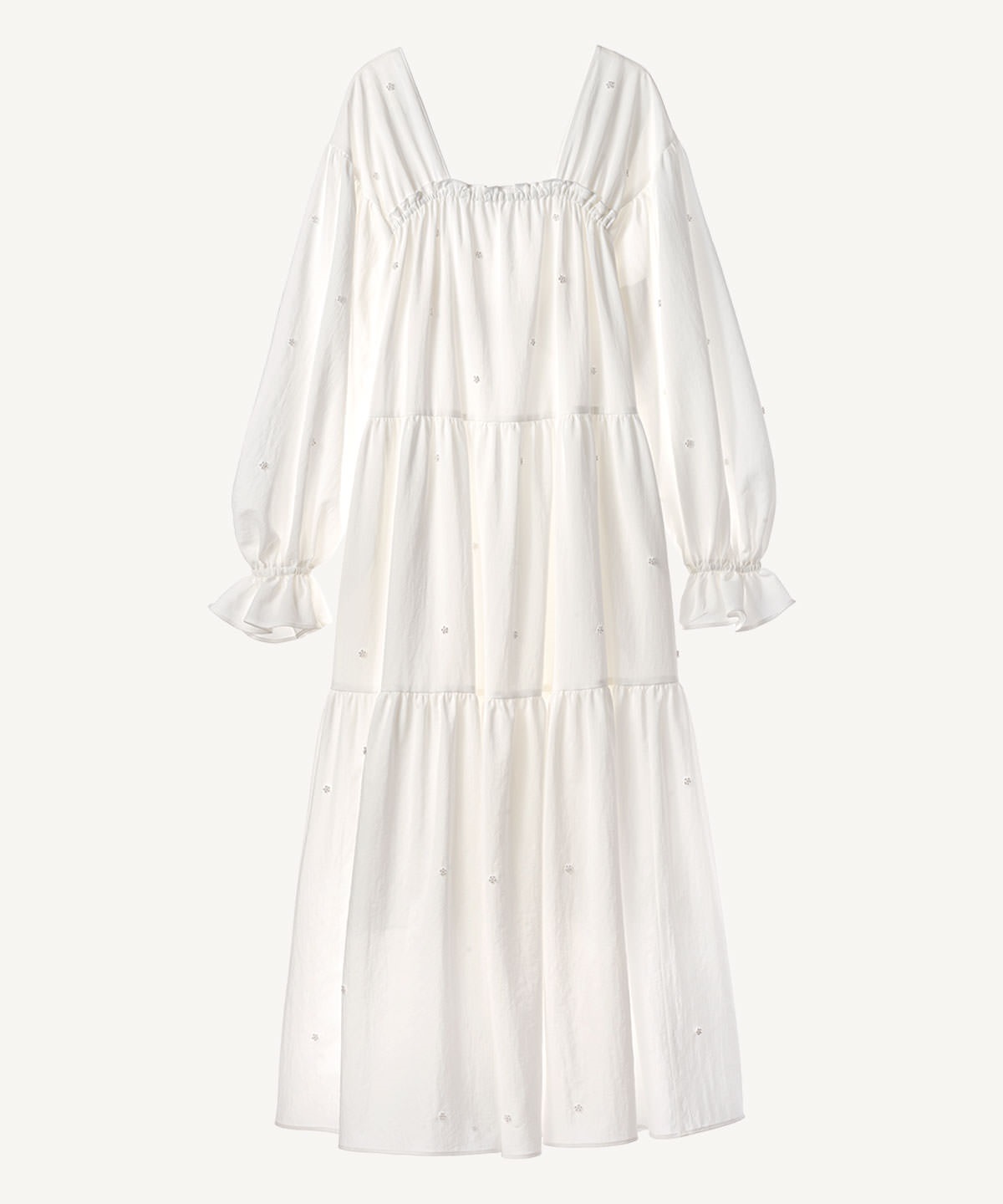 パール刺繍ワンピース(white-36)