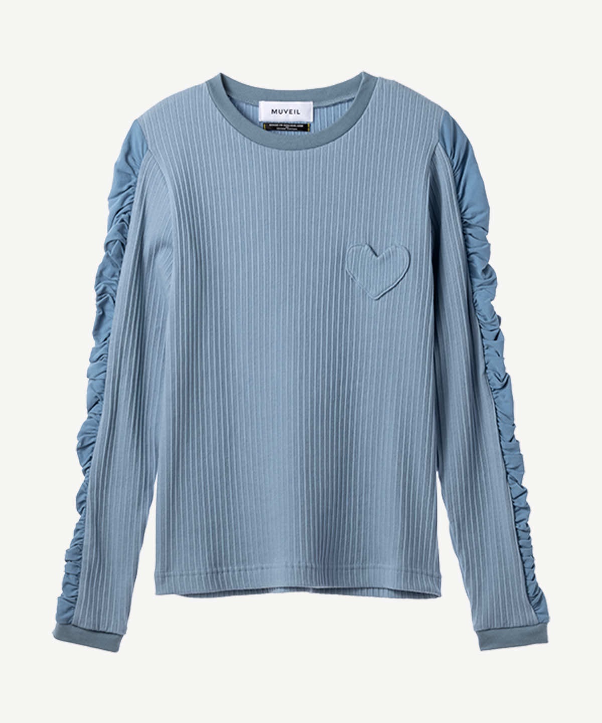 ハートパッチロングスリーブプルオーバー | MUVEIL Online Shop