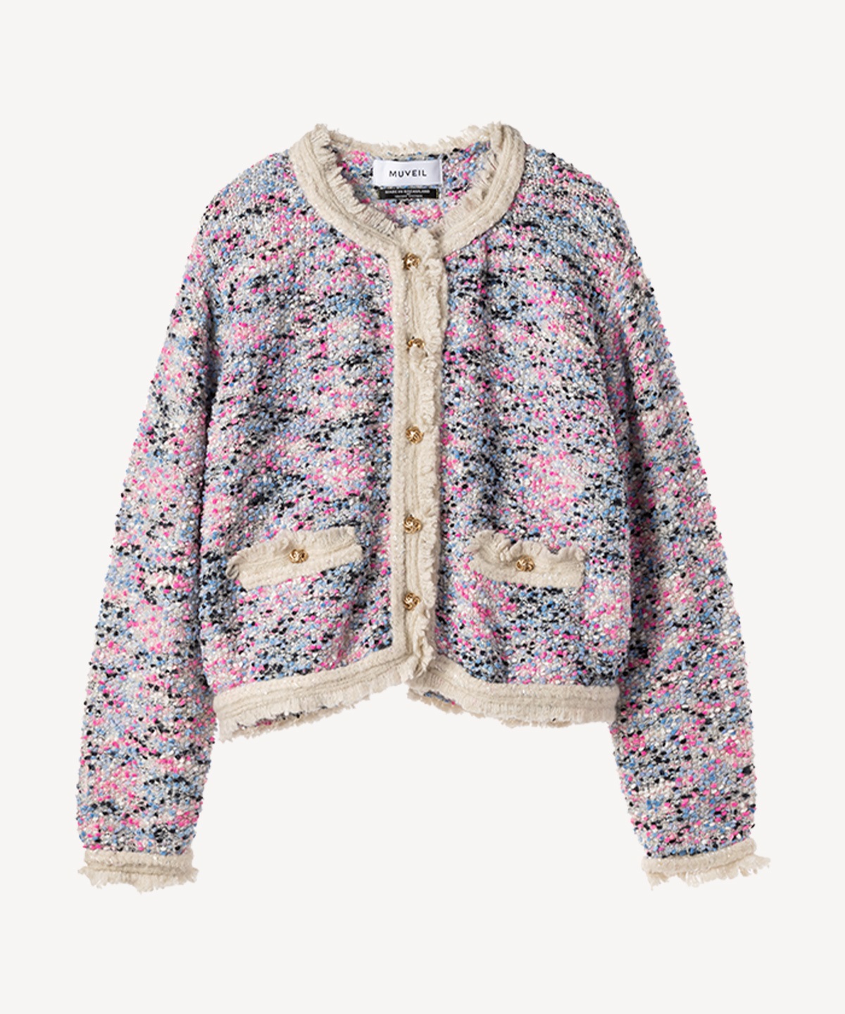 ツイードニットジャケット | MUVEIL Online Shop｜ノーカラージャケット