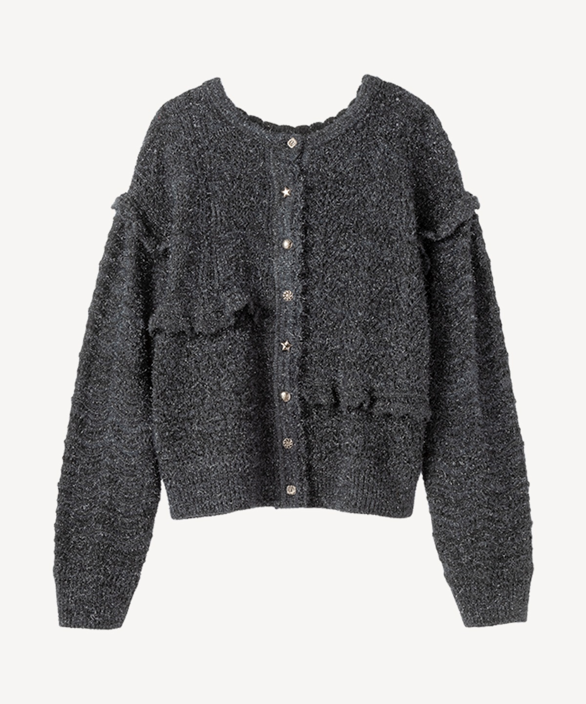 ラメパッチワークカーディガン | MUVEIL Online Shop