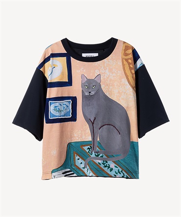 ネコイラストTシャツ