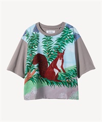 リスイラストTシャツ(gray-36)