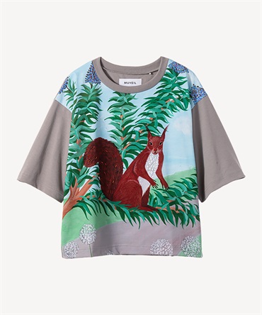 リスイラストTシャツ