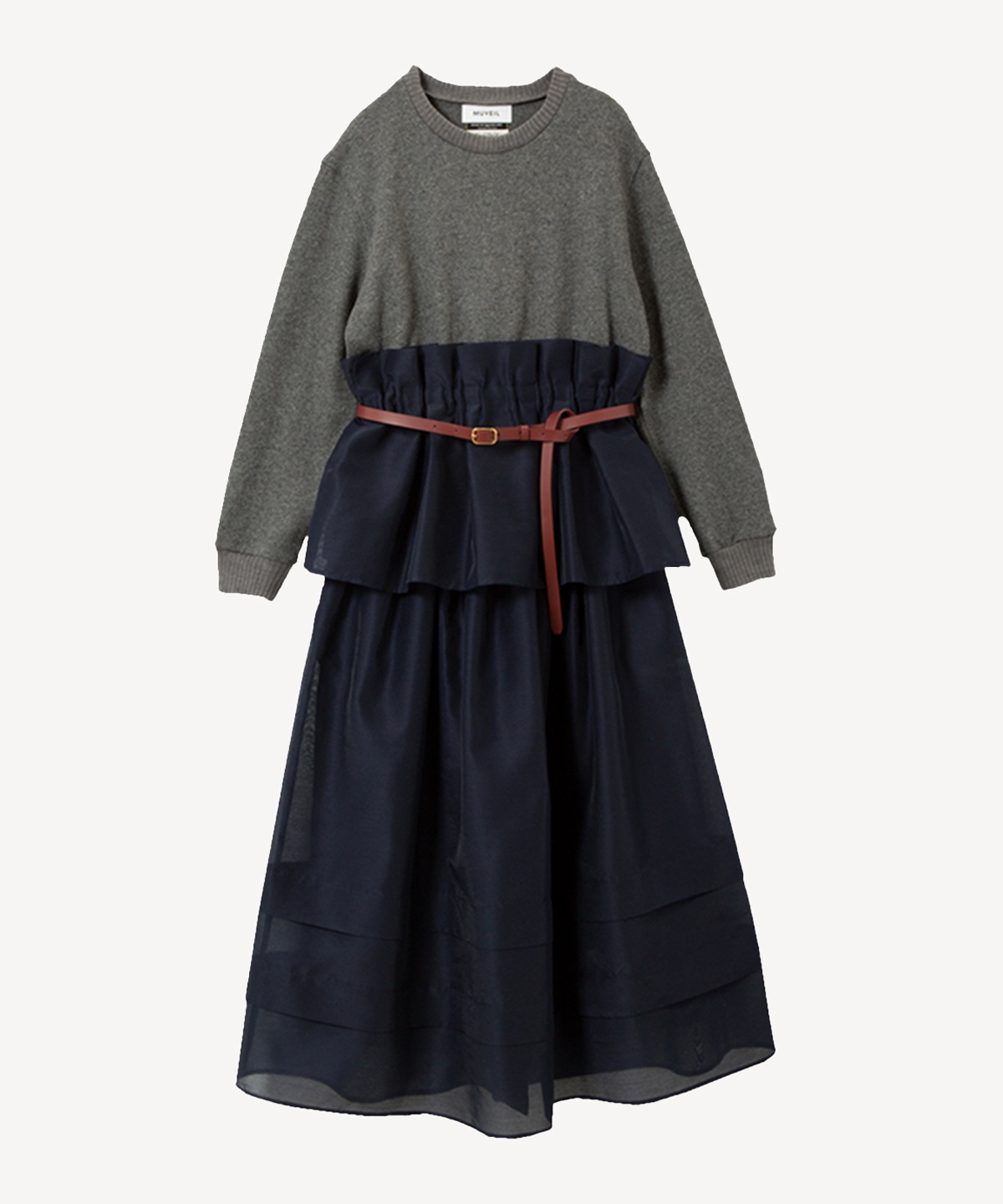 2WAYニットワンピース(gray-36)