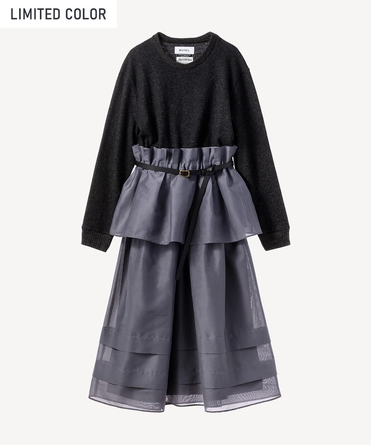 2WAYニットワンピース(charcoal-36)