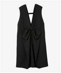 リボンベストワンピース(black-36)