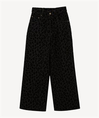 フロッキーデニムパンツ(black-34)