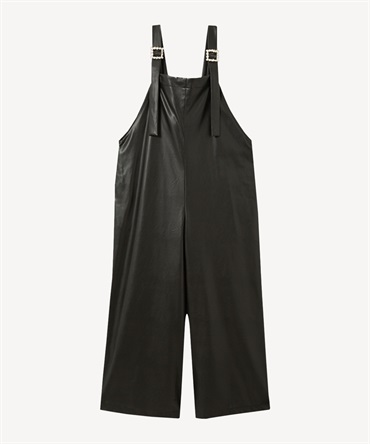 レザーサロペットパンツ(black-36)