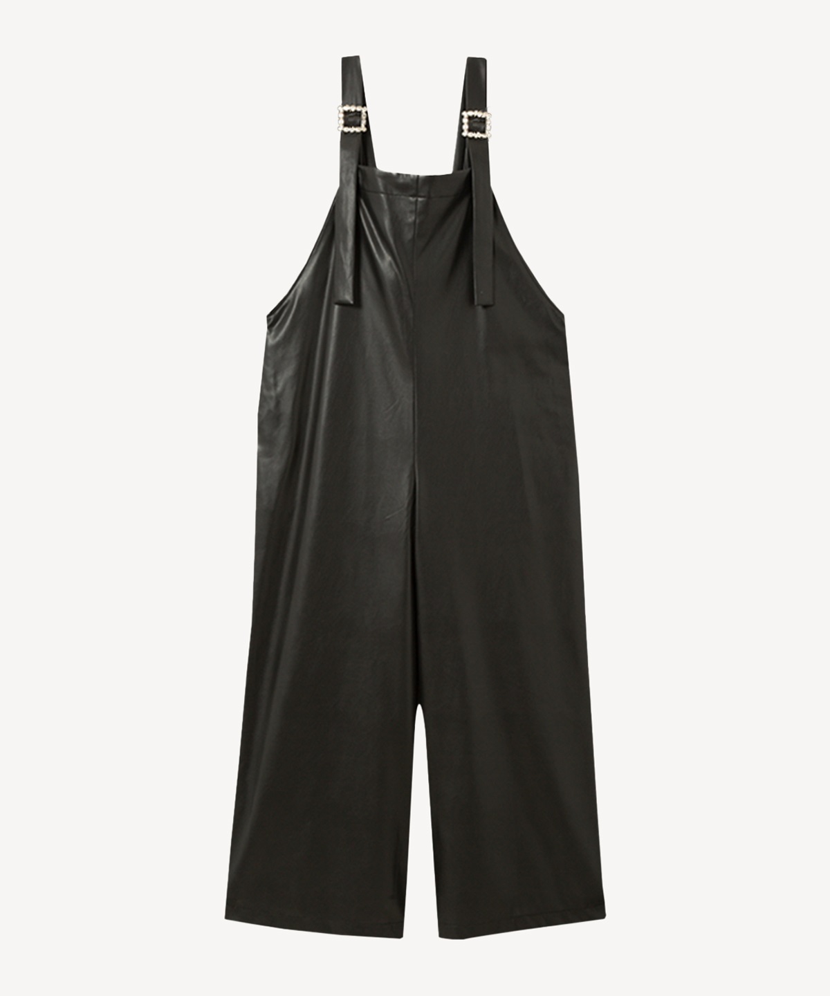レザーサロペットパンツ(black-36)