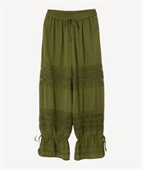 ボリュームレースパンツ(khaki-36)