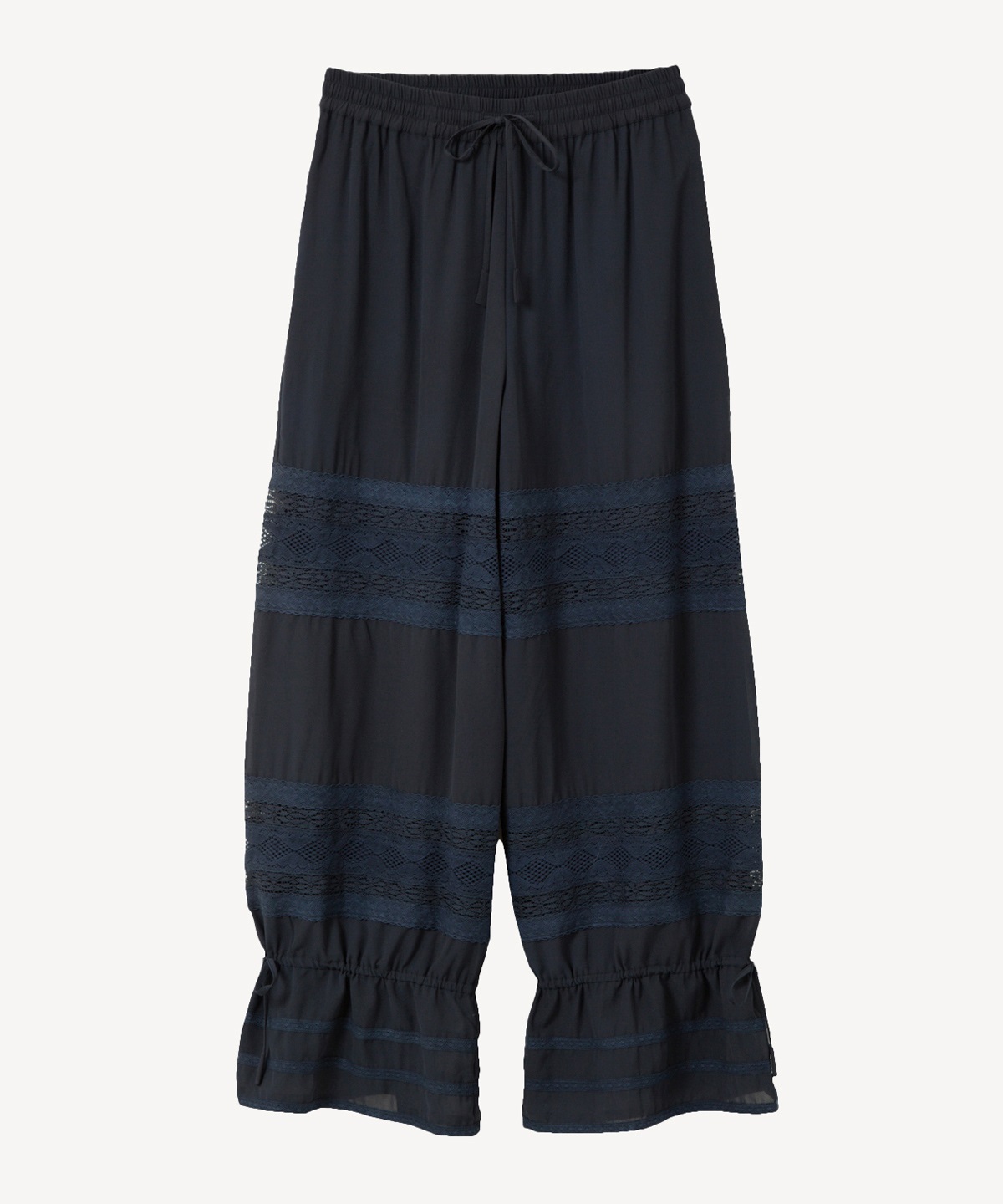 ボリュームレースパンツ(navy-36)