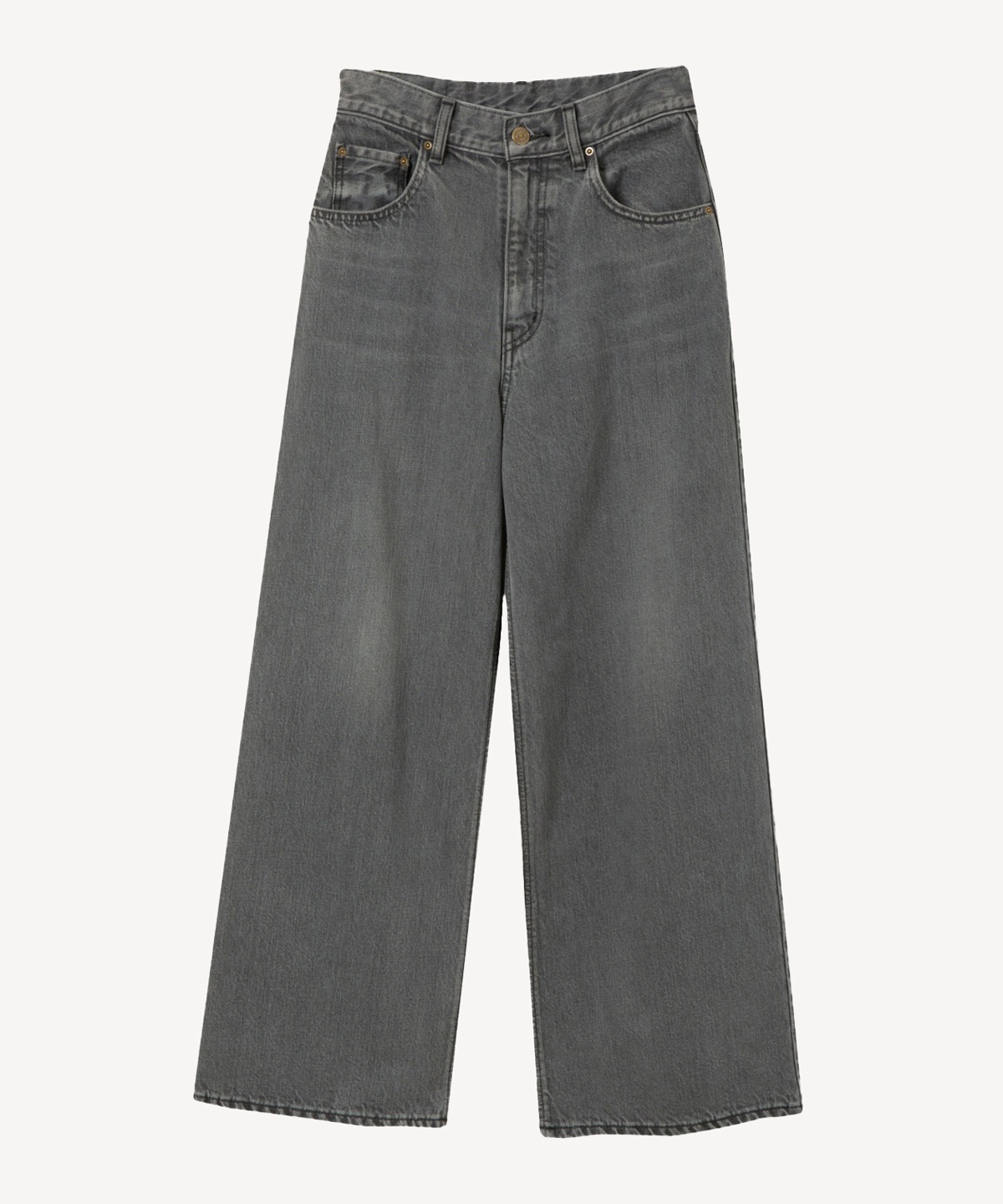 リボンデニムパンツ(gray-34)
